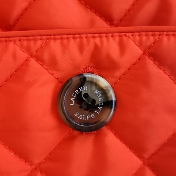 LAUREN RALPH LAUREN Quilted Jacket Spicy Orange Color Size small womens - Picture 5 of 11